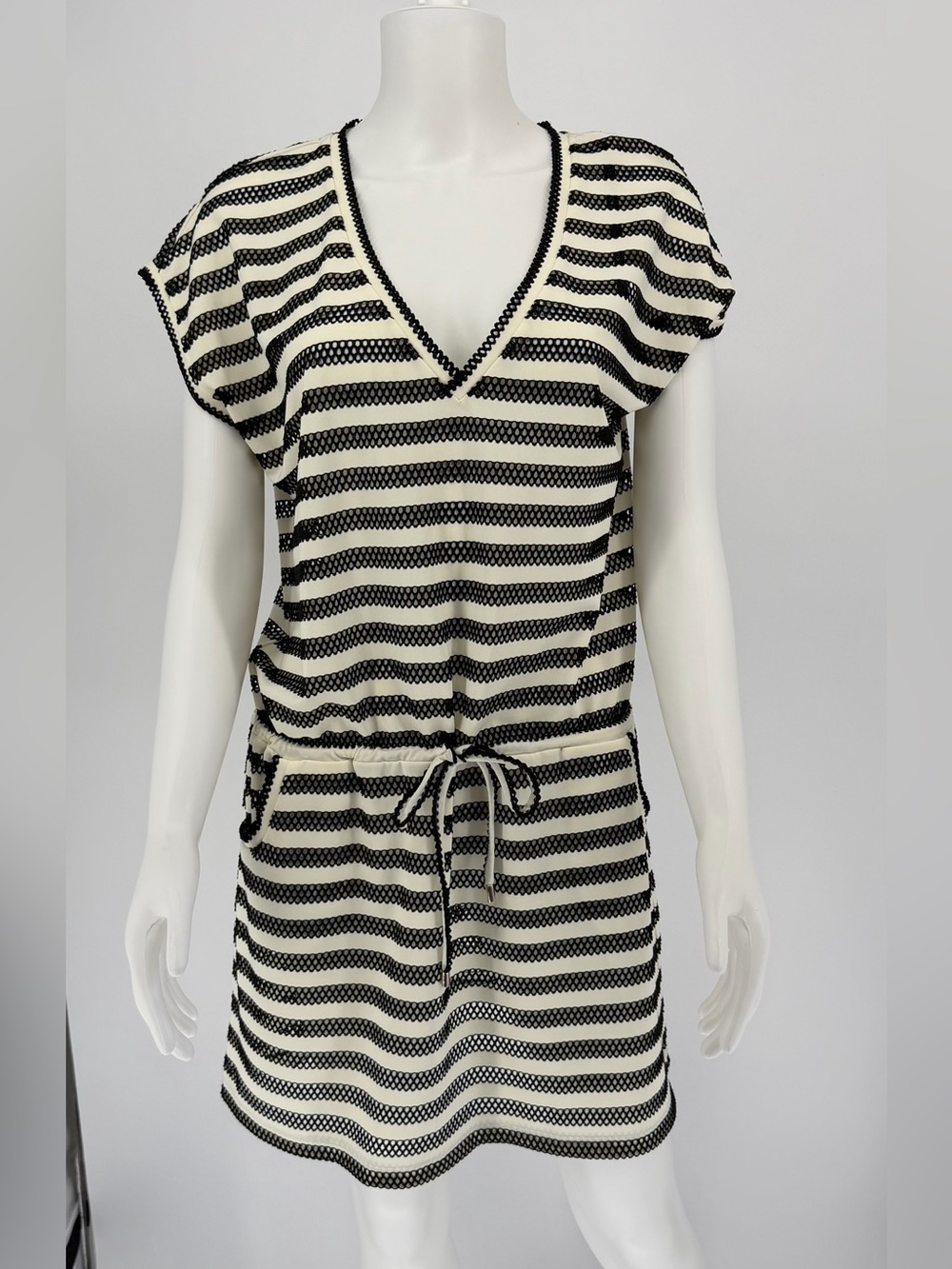 Calvin Klein Swim Cover Up - Black/Cream - Size S/M - NWT